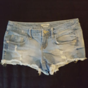 Cut-off denim shorts ,size 5
